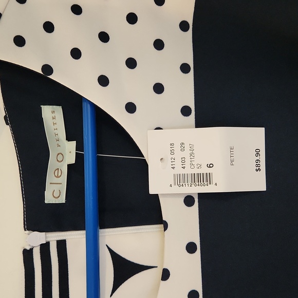 Navy and white dress - Picture 6 of 8